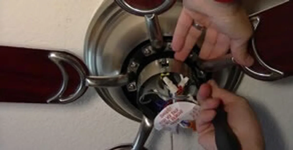 Ceiling fan installation with electrical wiring and mounting by professional electrician in Cape Coral, FL