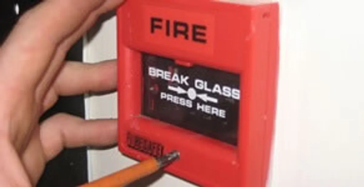 fire alarm installation service showing manual fire alarm pull station installed by licensed electricians in Cape Coral, FL