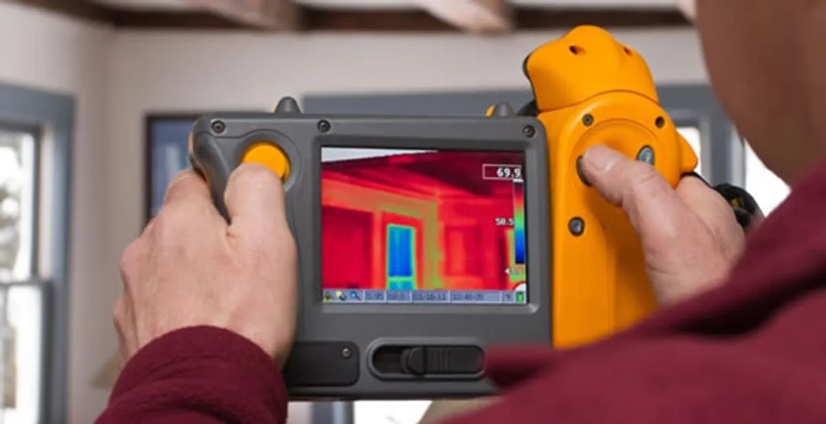 home energy audit service capturing thermal readings to analyze insulation and electrical efficiency in Cape Coral, FL