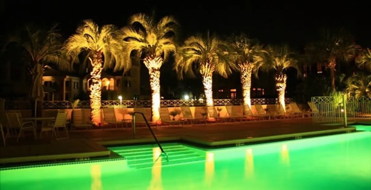 landscape lighting installation services illuminating outdoor recreational areas in Cape Coral, FL